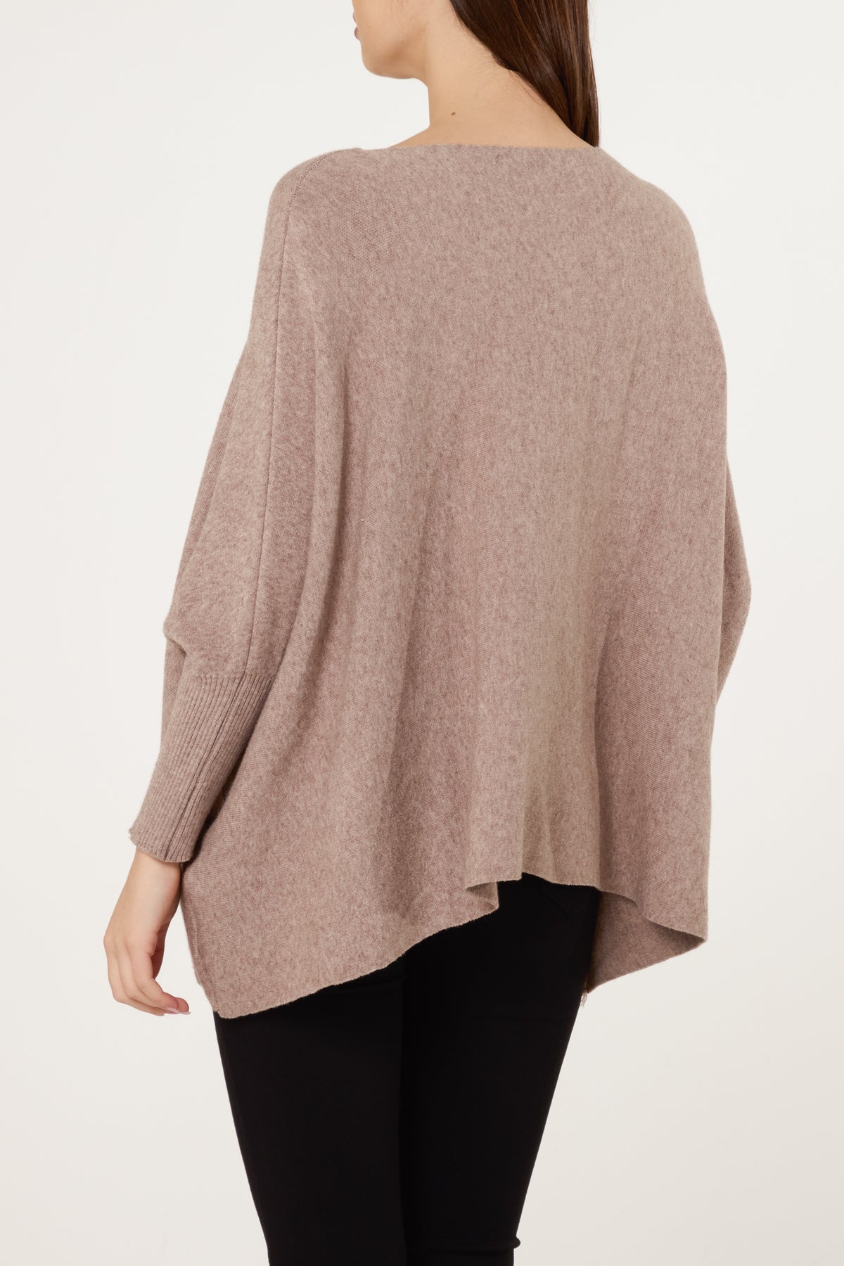 Batwing Sleeve Ribbed Cuff Jumper