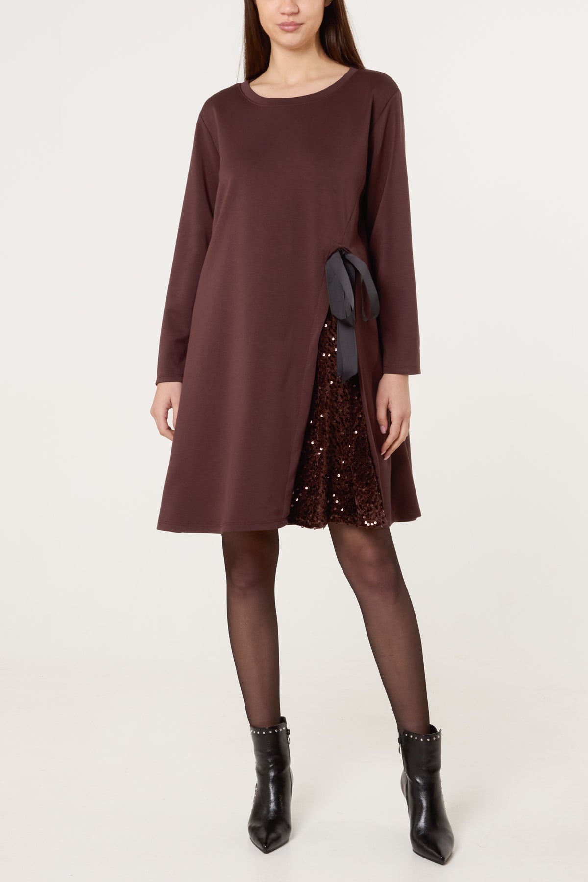 Sequin Insert Soft Touch Dress