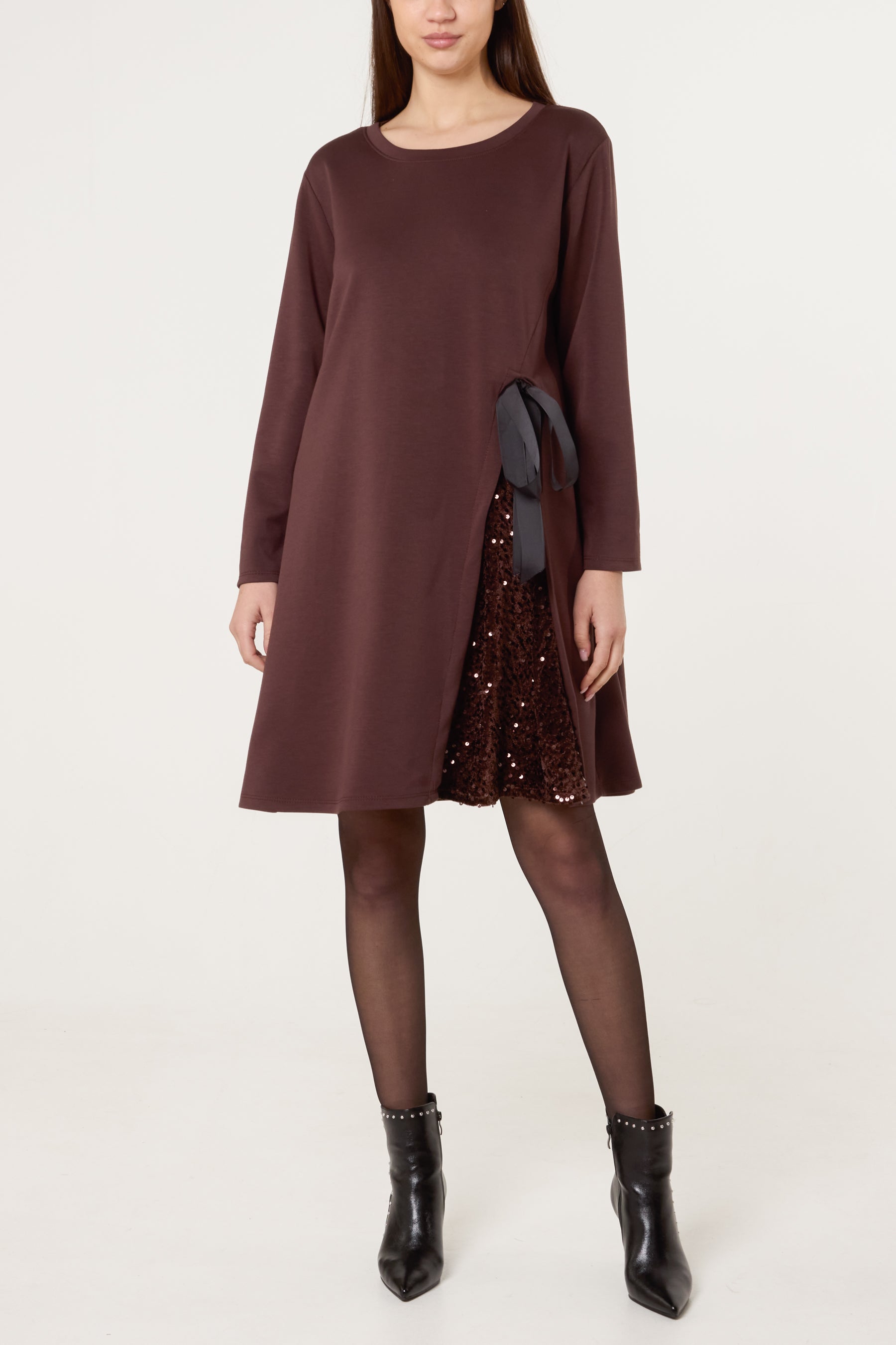 Sequin Insert Soft Touch Dress