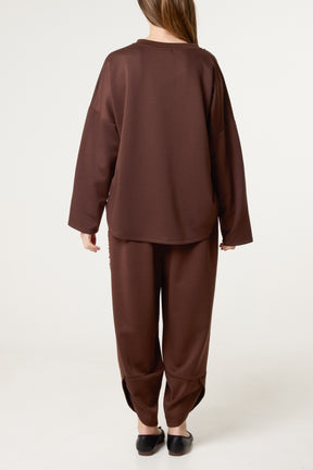 Sequin Detail Barrel Trouser Co-Ord