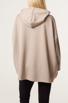 "Hope" Detail Zip Up Hoodie