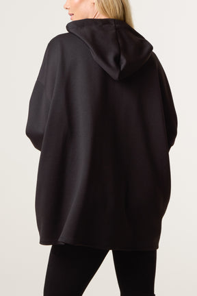 "Hope" Detail Zip Up Hoodie