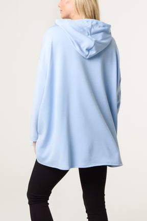 "Hope" Detail Zip Up Hoodie