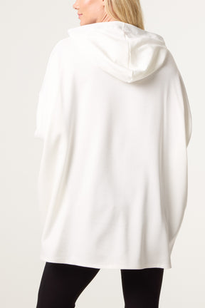 "Hope" Detail Zip Up Hoodie