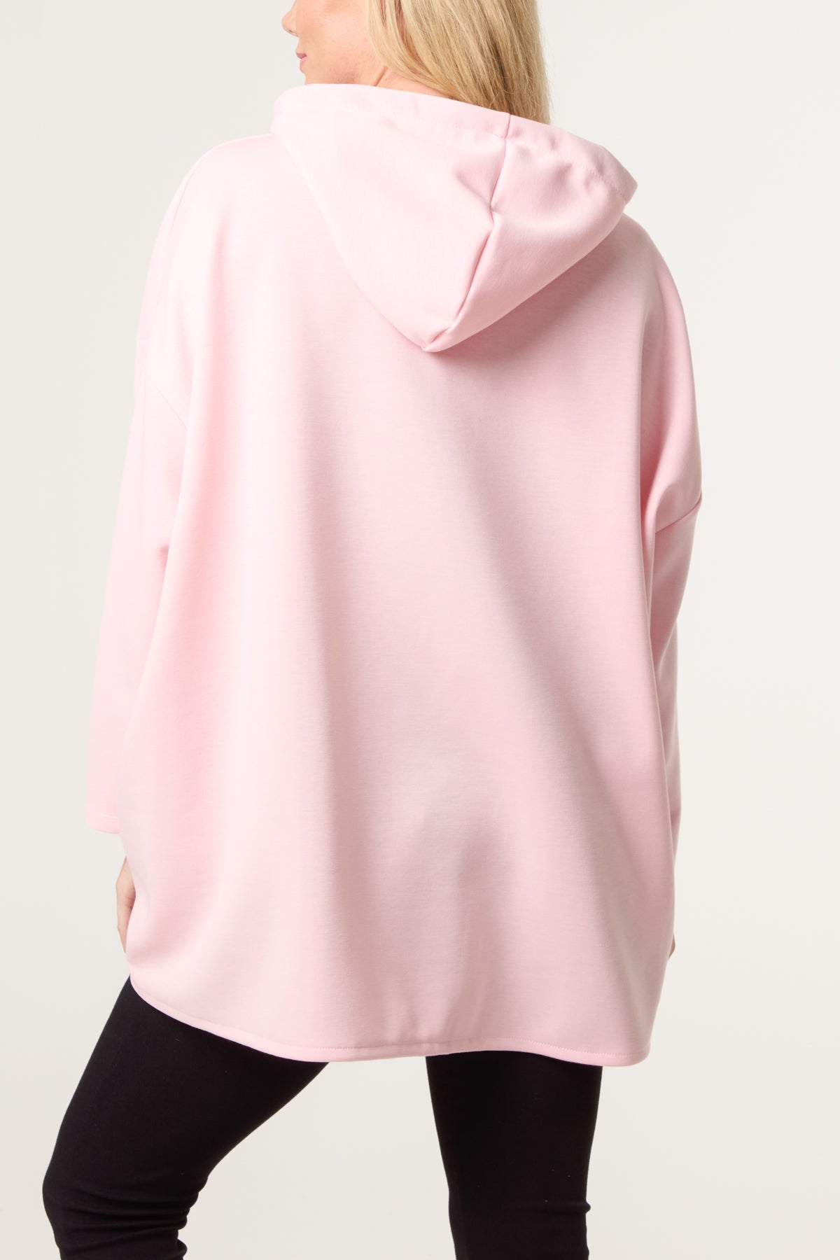 "Hope" Detail Zip Up Hoodie