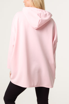 "Hope" Detail Zip Up Hoodie