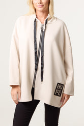 "Hope" Detail Zip Up Hoodie