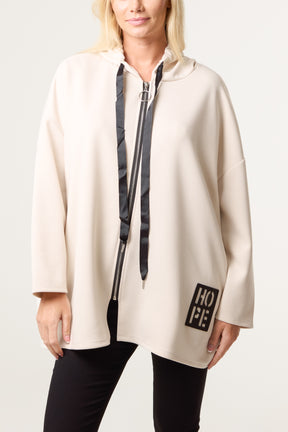 "Hope" Detail Zip Up Hoodie