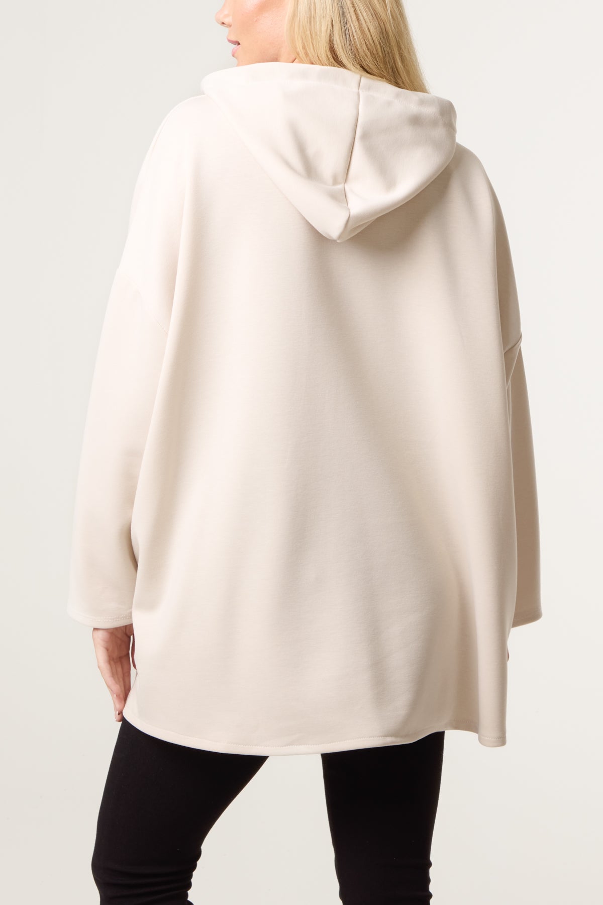 "Hope" Detail Zip Up Hoodie