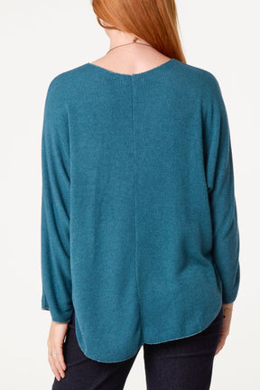 Necklace Batwing Texture Fine Knit