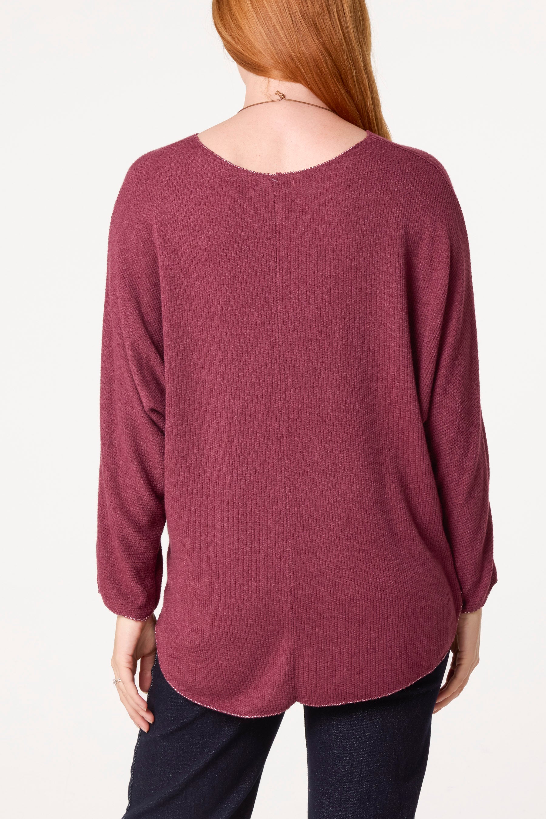 Necklace Batwing Texture Fine Knit