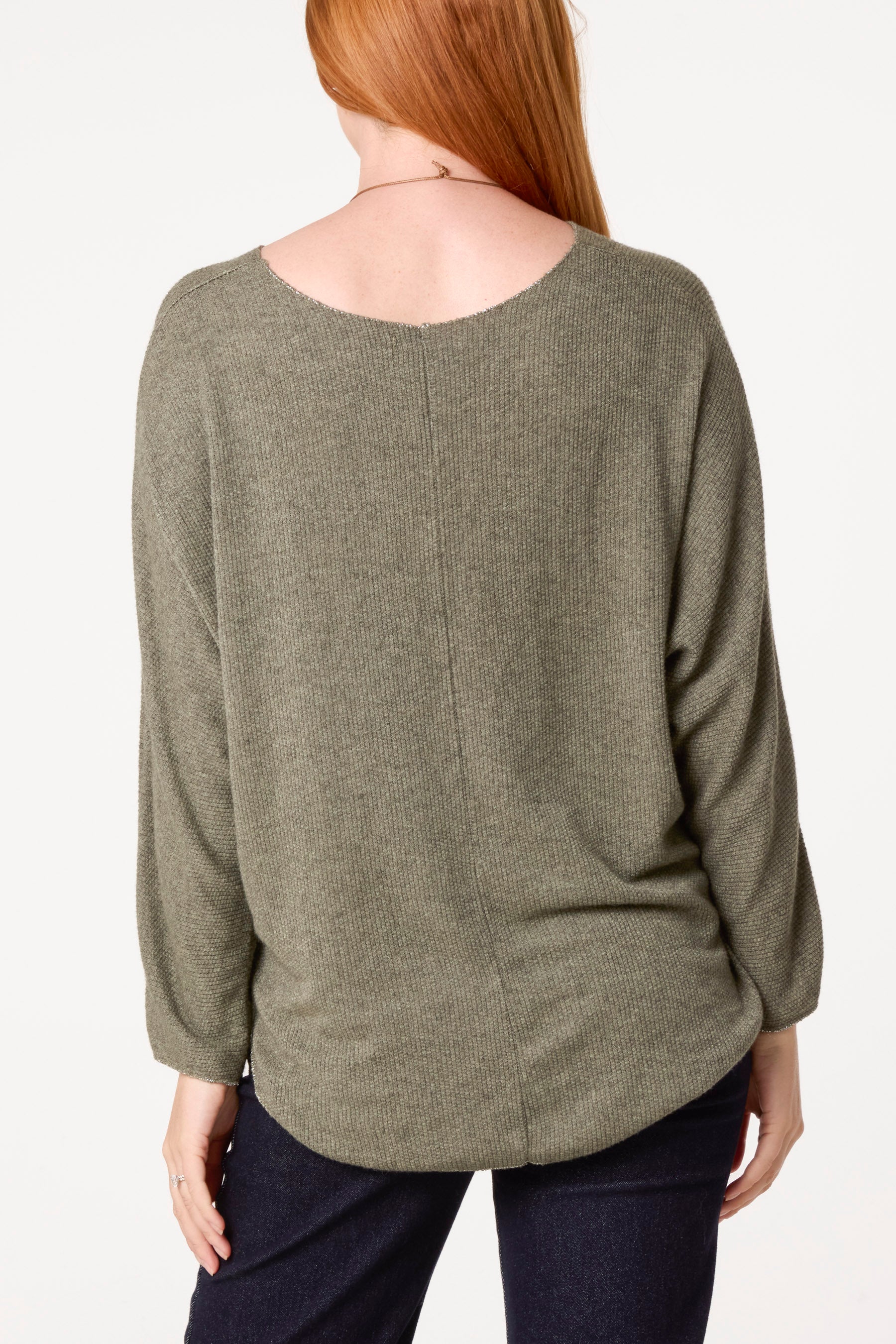 Necklace Batwing Texture Fine Knit