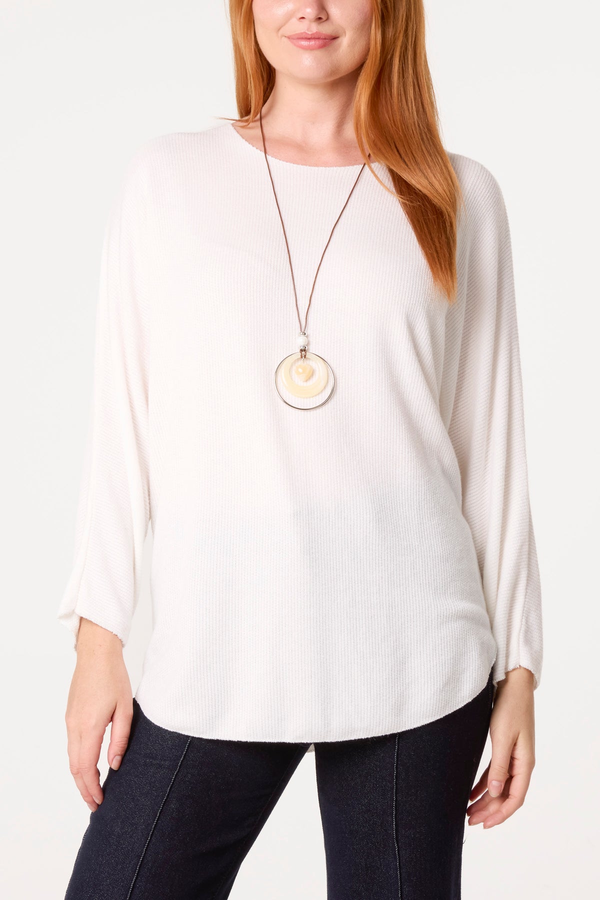 Necklace Batwing Texture Fine Knit