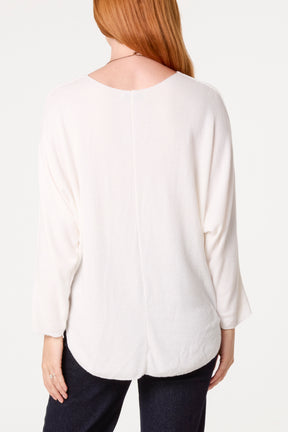 Necklace Batwing Texture Fine Knit