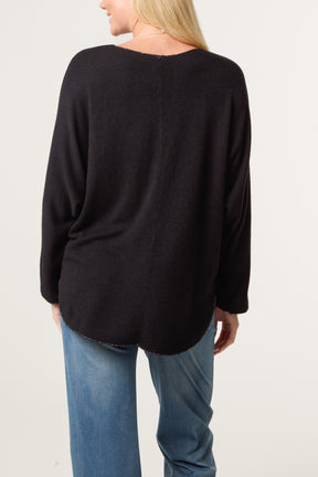 Necklace Batwing Texture Fine Knit