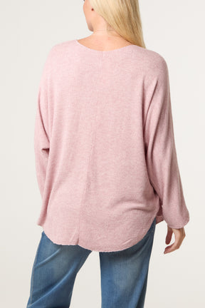 Necklace Batwing Texture Fine Knit