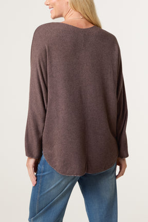 Necklace Batwing Texture Fine Knit