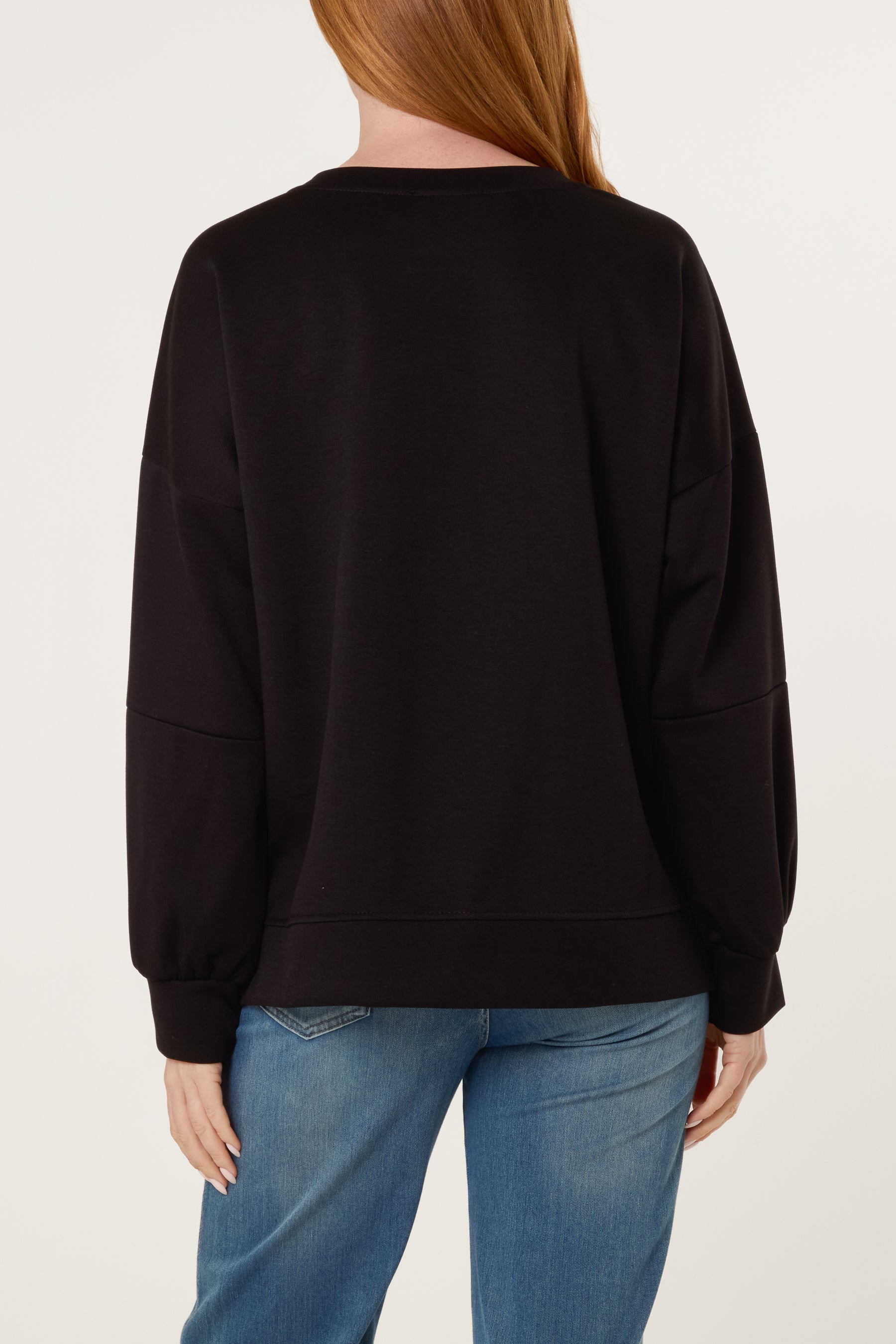 Flocking "Amore" High Low Sweatshirt