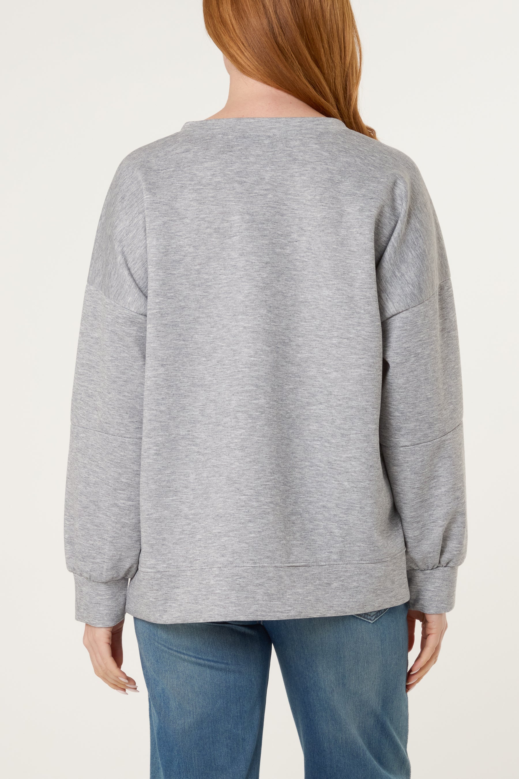 Flocking "Amore" High Low Sweatshirt