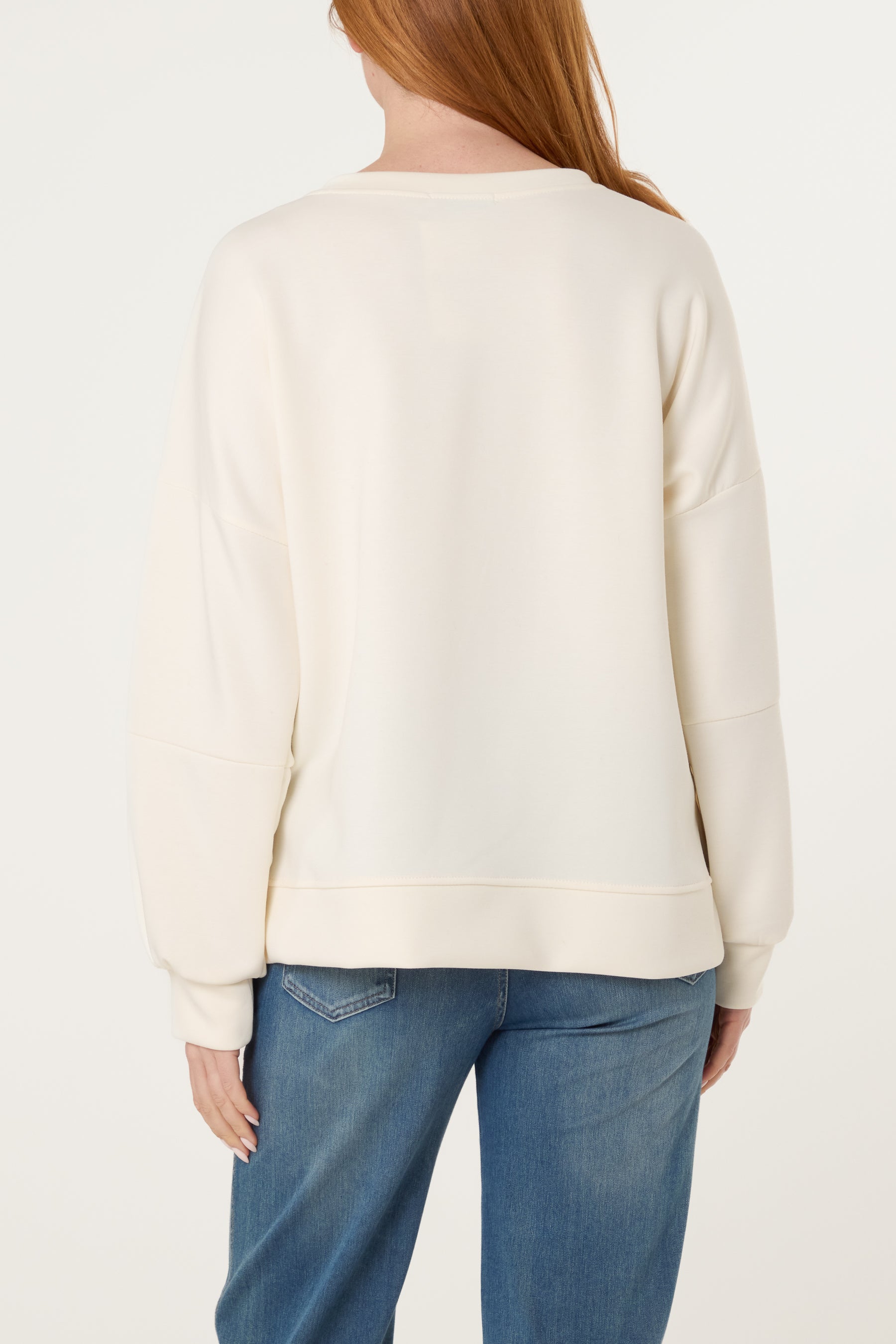 Flocking "Amore" High Low Sweatshirt