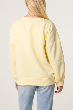 Flocking "Amore" High Low Sweatshirt