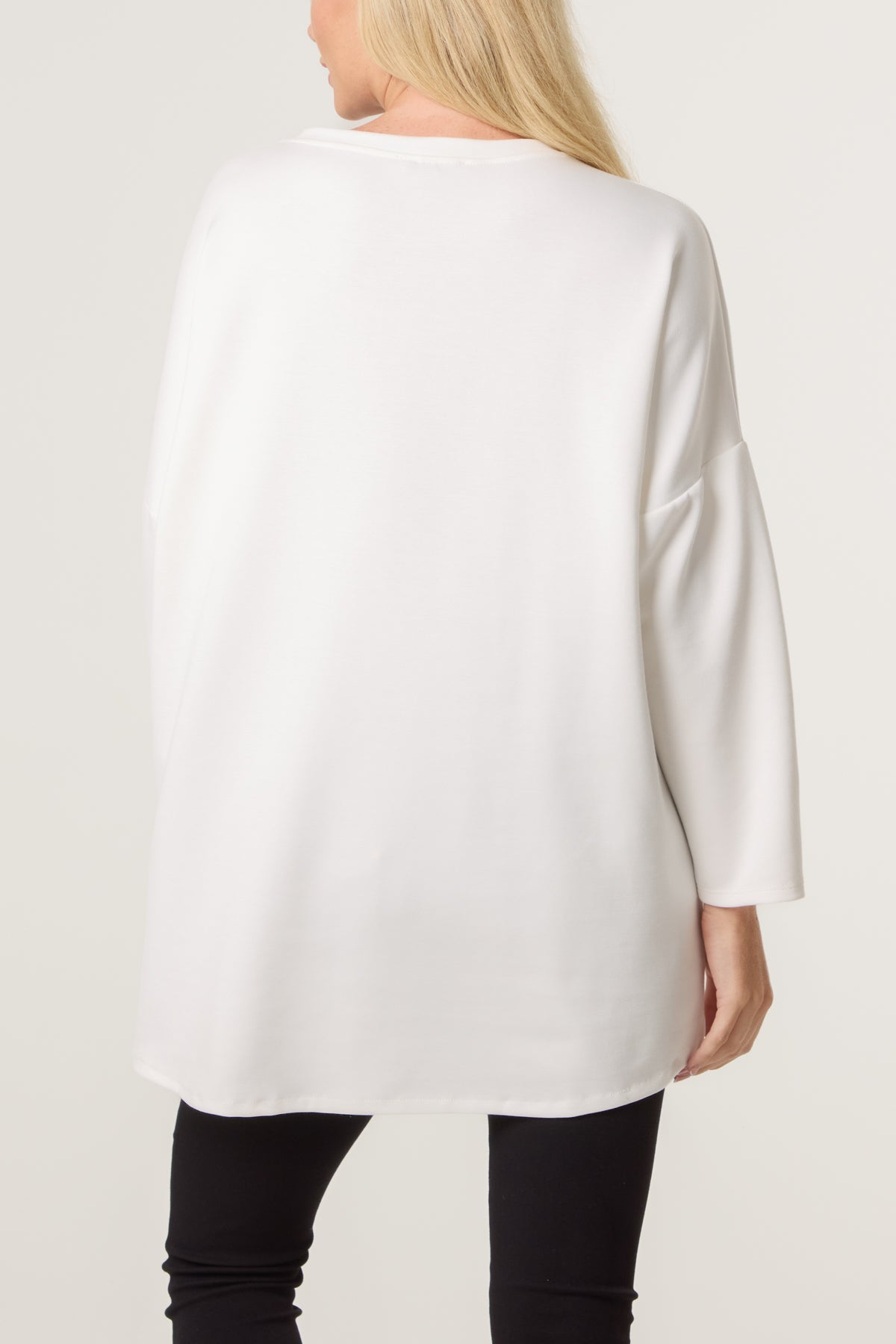 Denim Bows Soft Touch Sweat Top