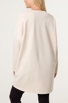 Denim Bows Soft Touch Sweat Top