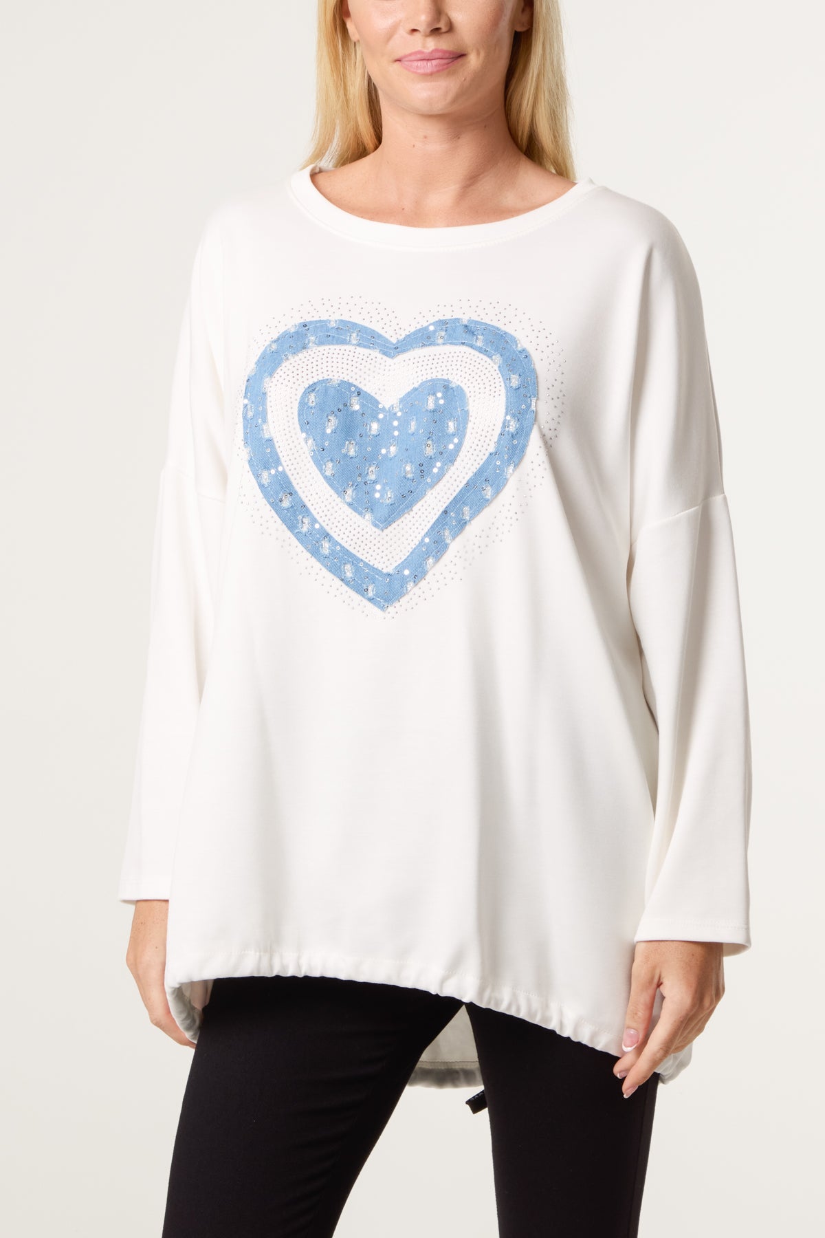 Denim Heart Soft Touch Sweatshirt