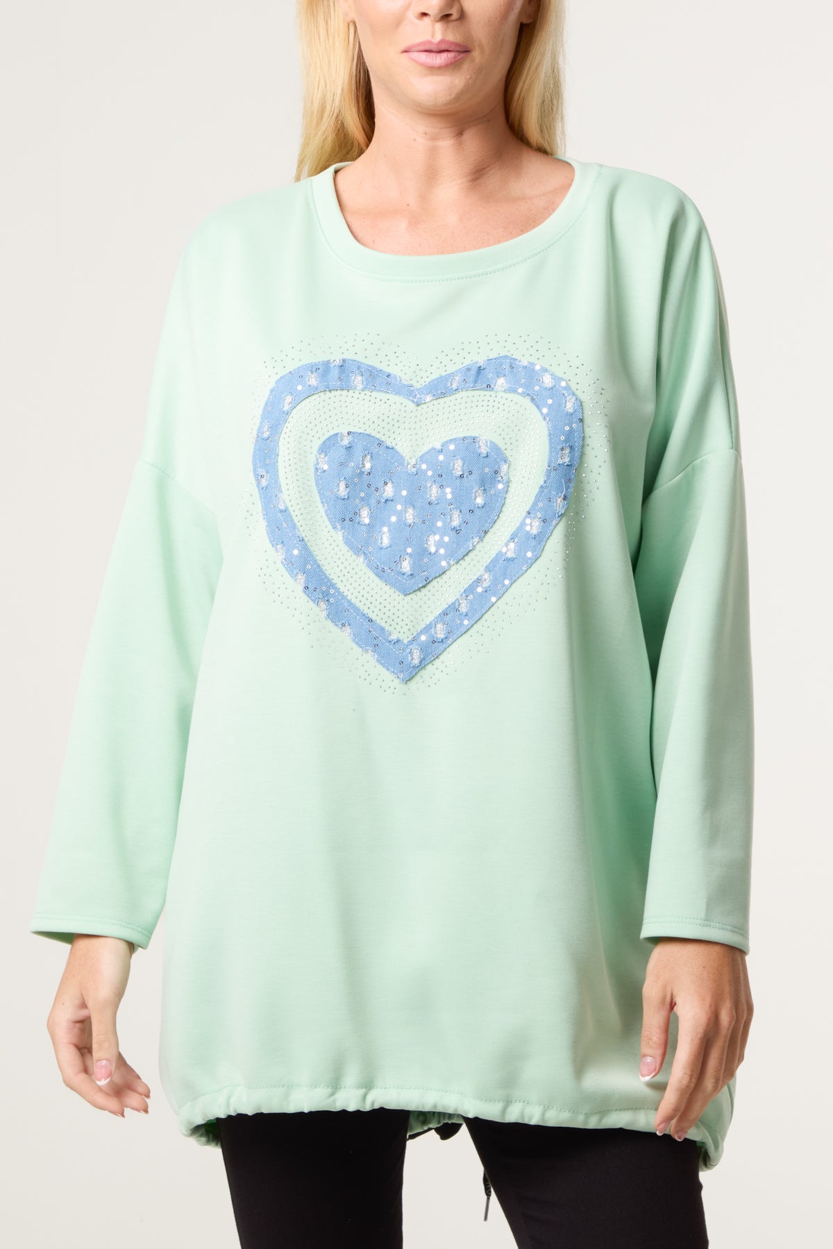 Denim Heart Soft Touch Sweatshirt