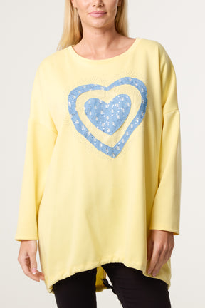Denim Heart Soft Touch Sweatshirt