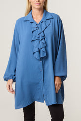 Collar Ruffle Neck Blouse