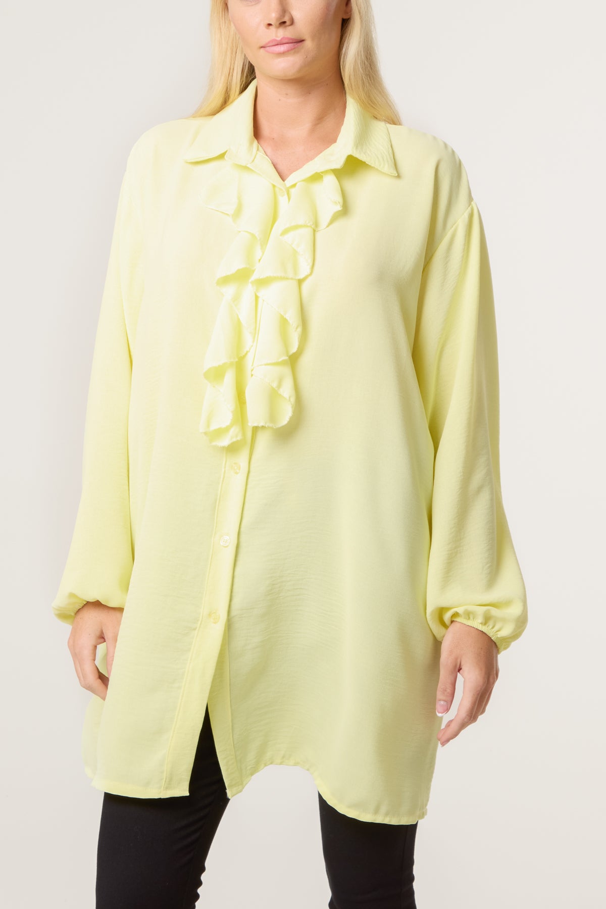 Collar Ruffle Neck Blouse