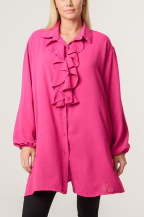 Collar Ruffle Neck Blouse