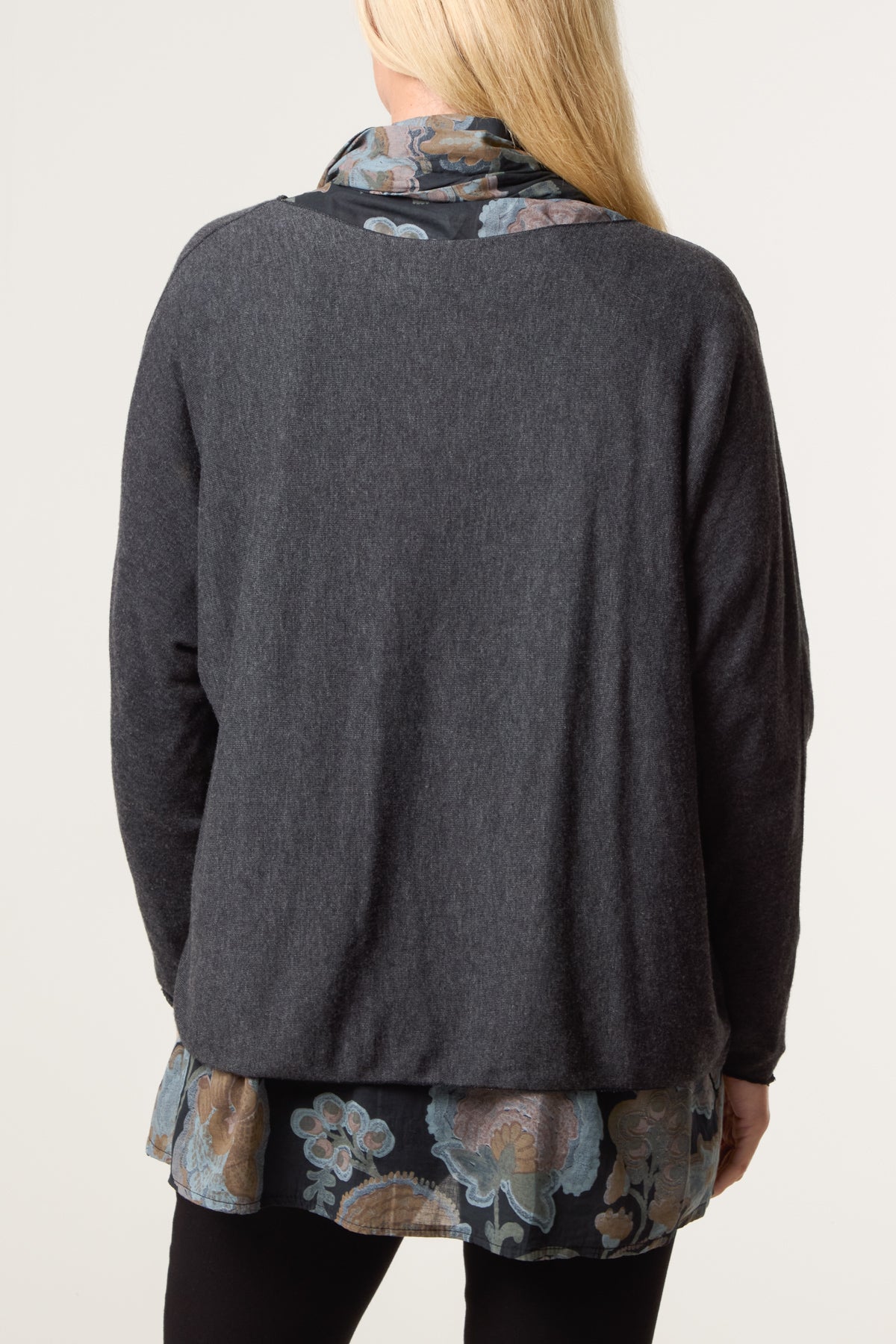 Scarf Double Layer Blouse & Knit