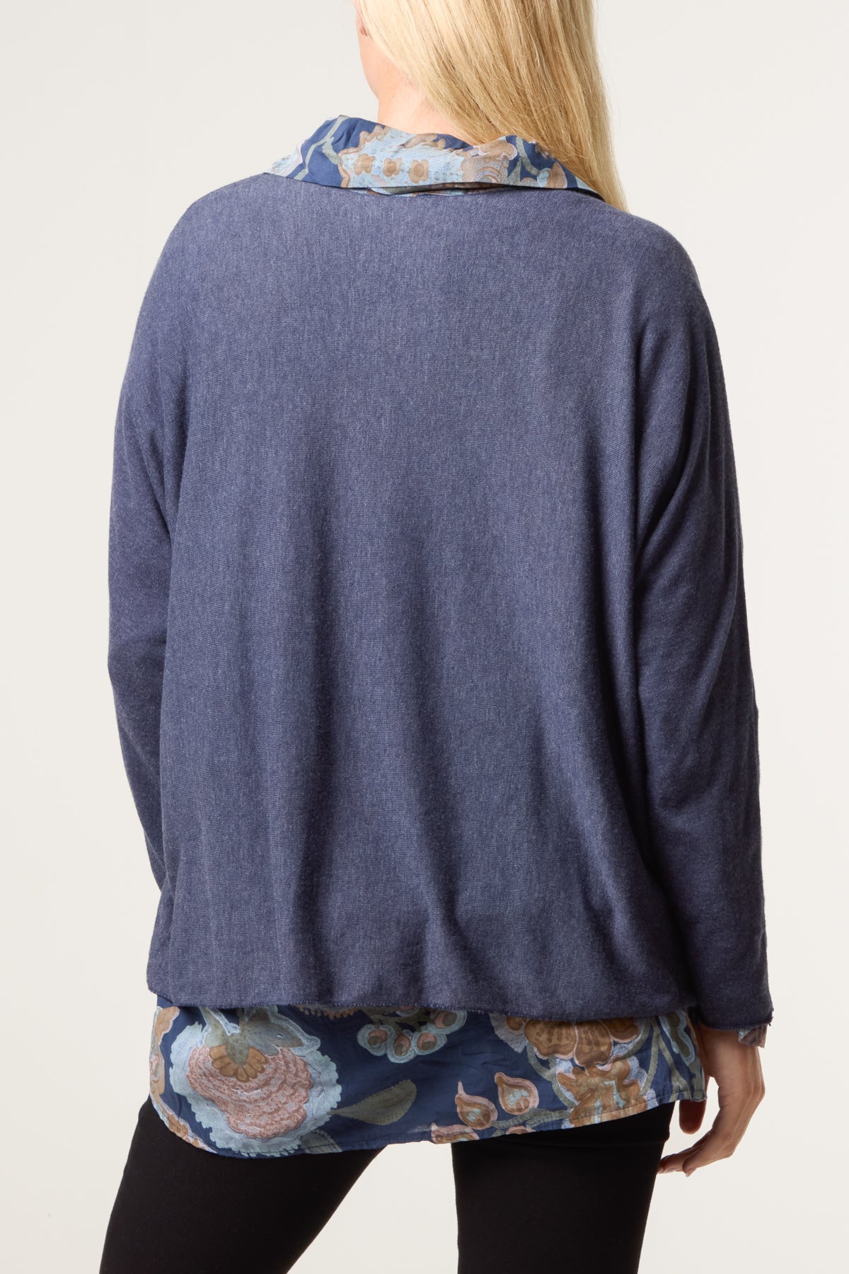 Scarf Double Layer Blouse & Knit