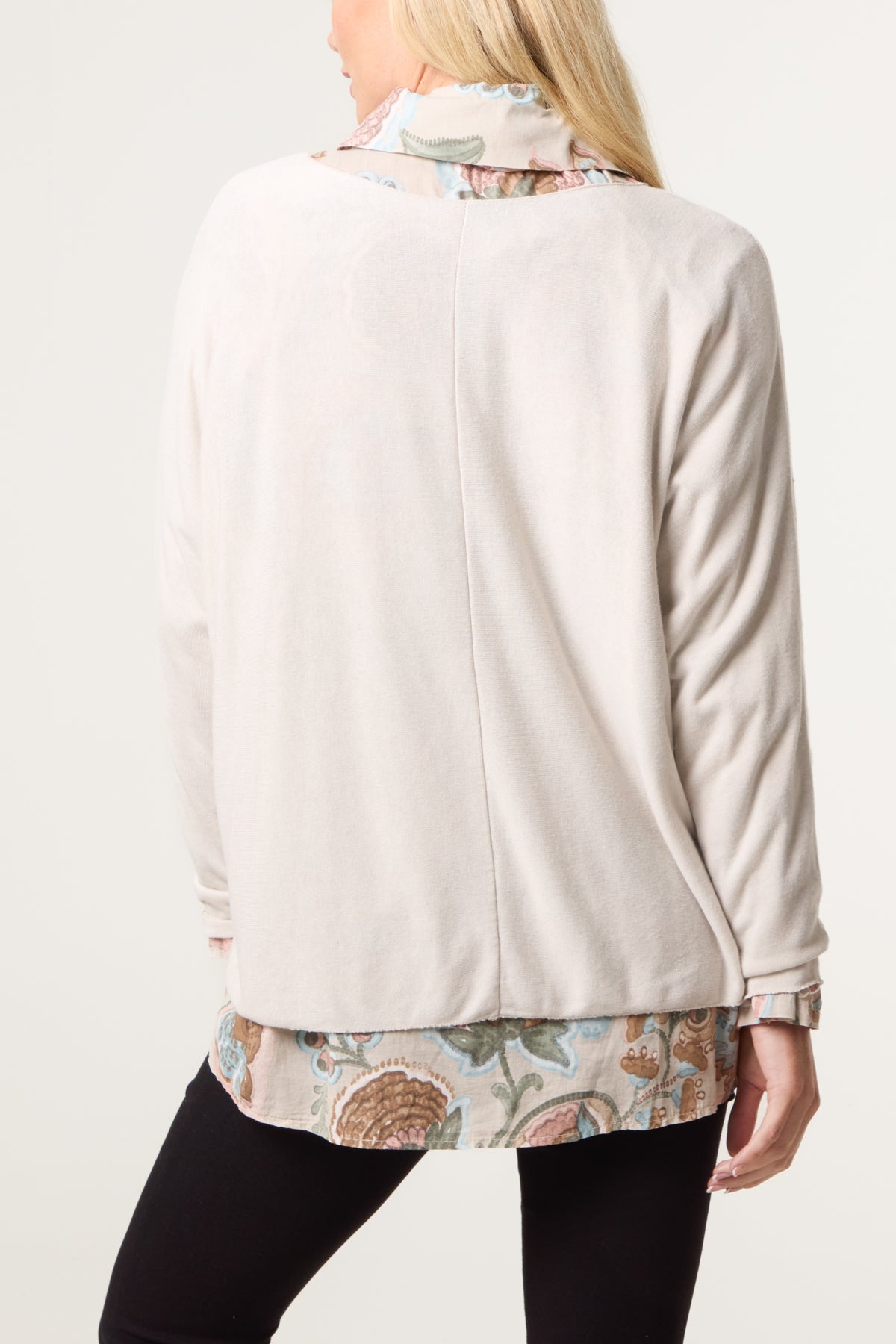 Scarf Double Layer Blouse & Knit