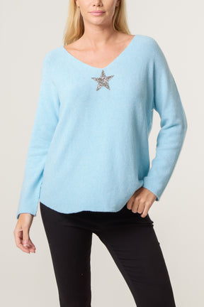 Diamante Star Soft Touch Jumper