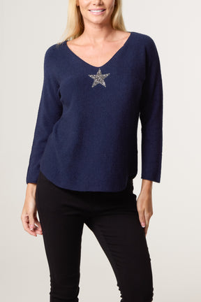 Diamante Star Soft Touch Jumper