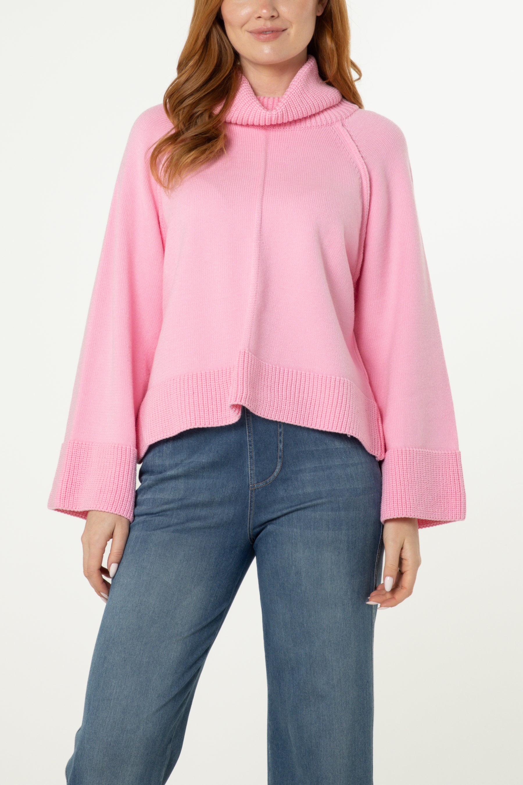 Roll Neck Raglan Sleeve Jumper
