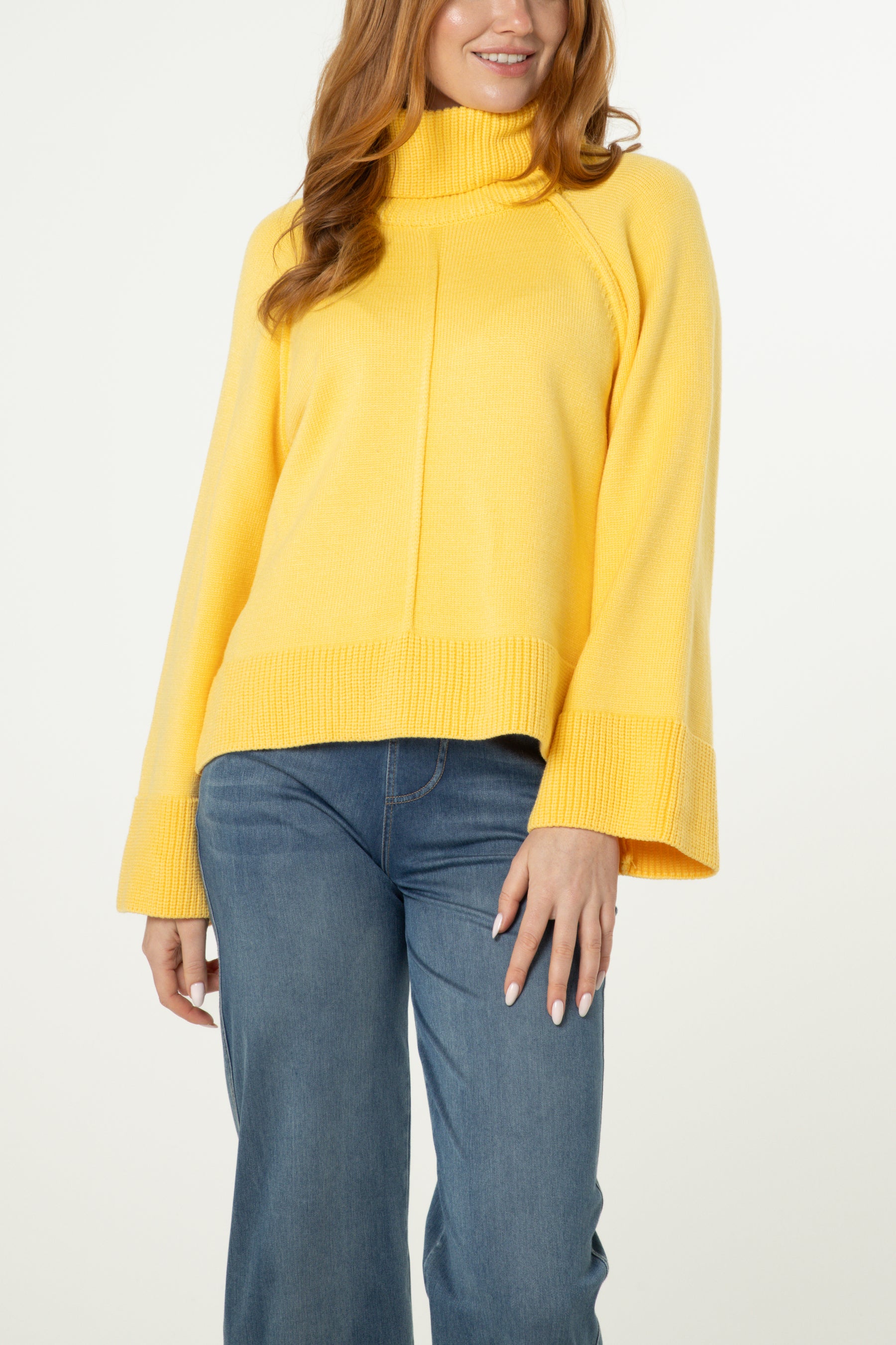 Roll Neck Raglan Sleeve Jumper