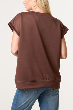 Round Neck Sleeveless Jersey Top