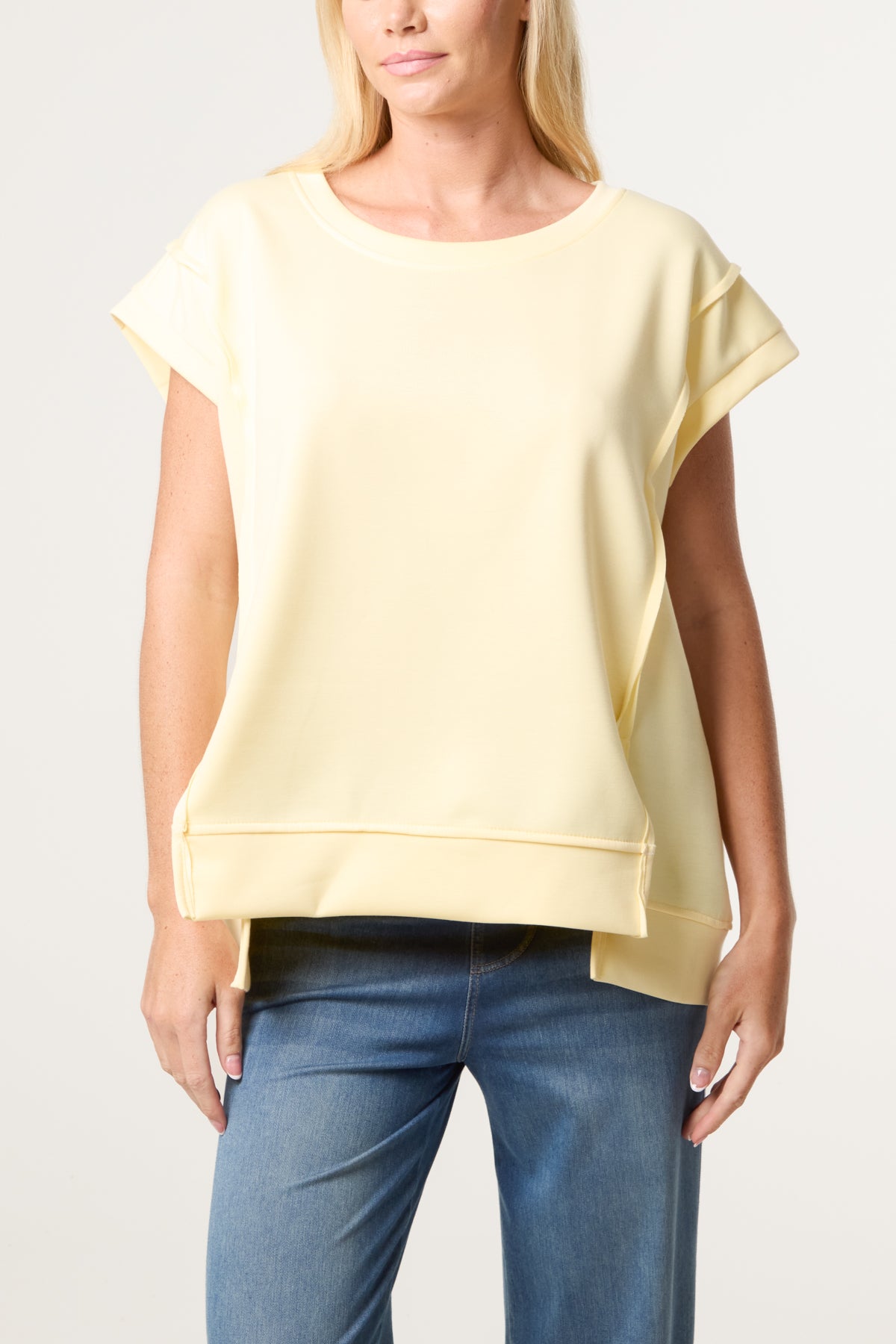 Round Neck Sleeveless Jersey Top
