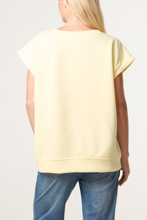 Round Neck Sleeveless Jersey Top