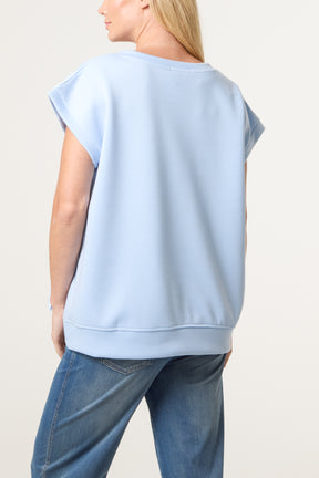 Round Neck Sleeveless Jersey Top