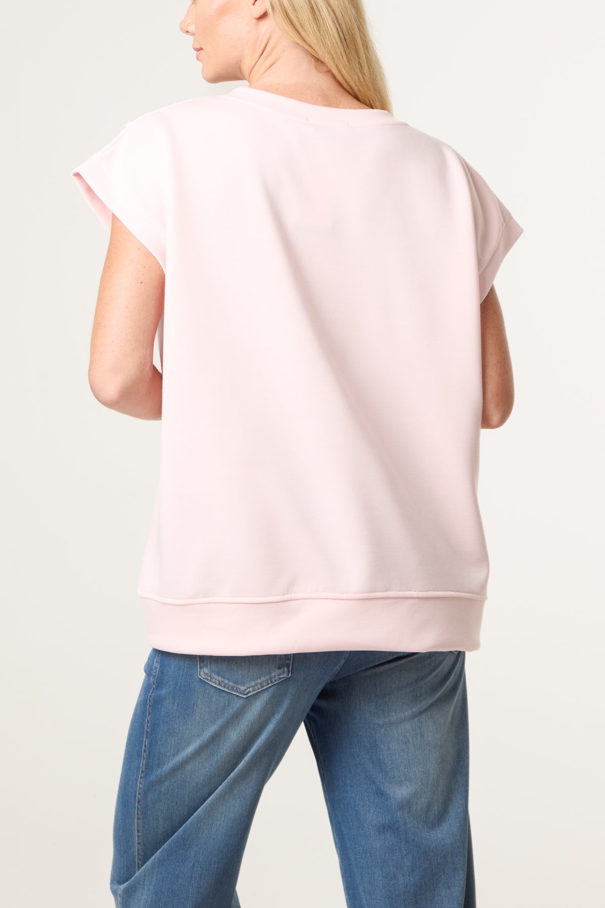 Round Neck Sleeveless Jersey Top