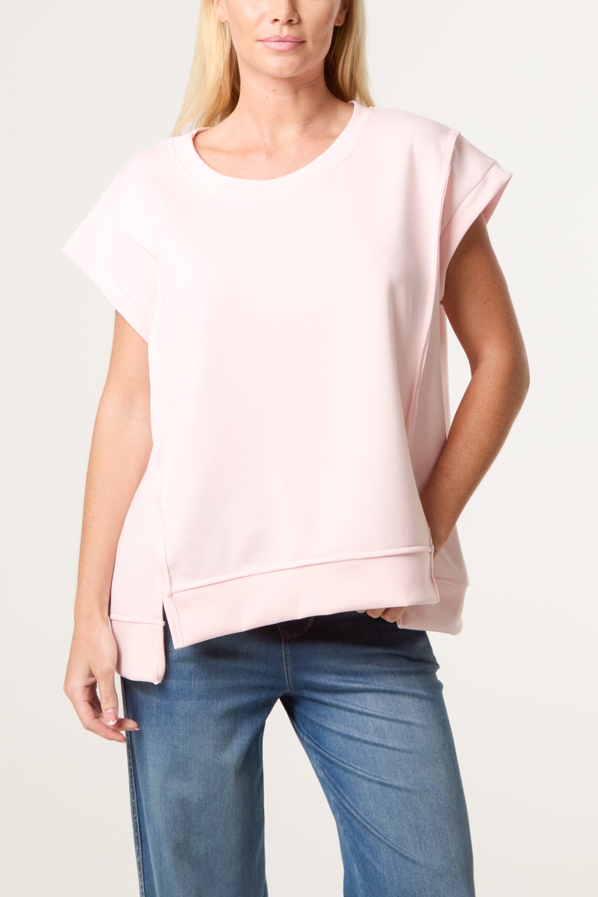 Round Neck Sleeveless Jersey Top