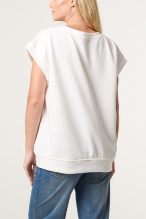 Round Neck Sleeveless Jersey Top