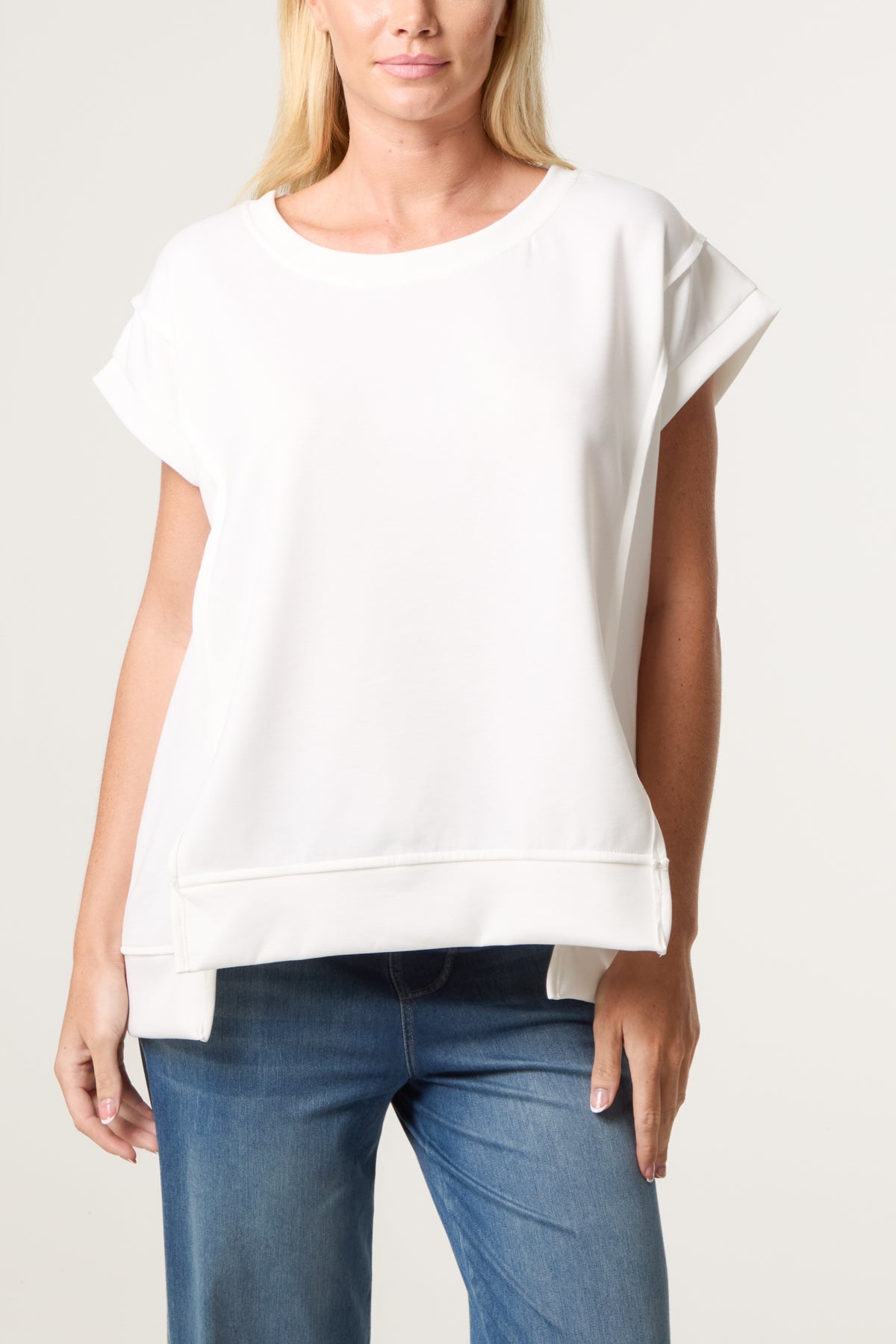 Round Neck Sleeveless Jersey Top
