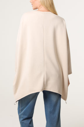 Denim Heart Side Zip Sweatshirt