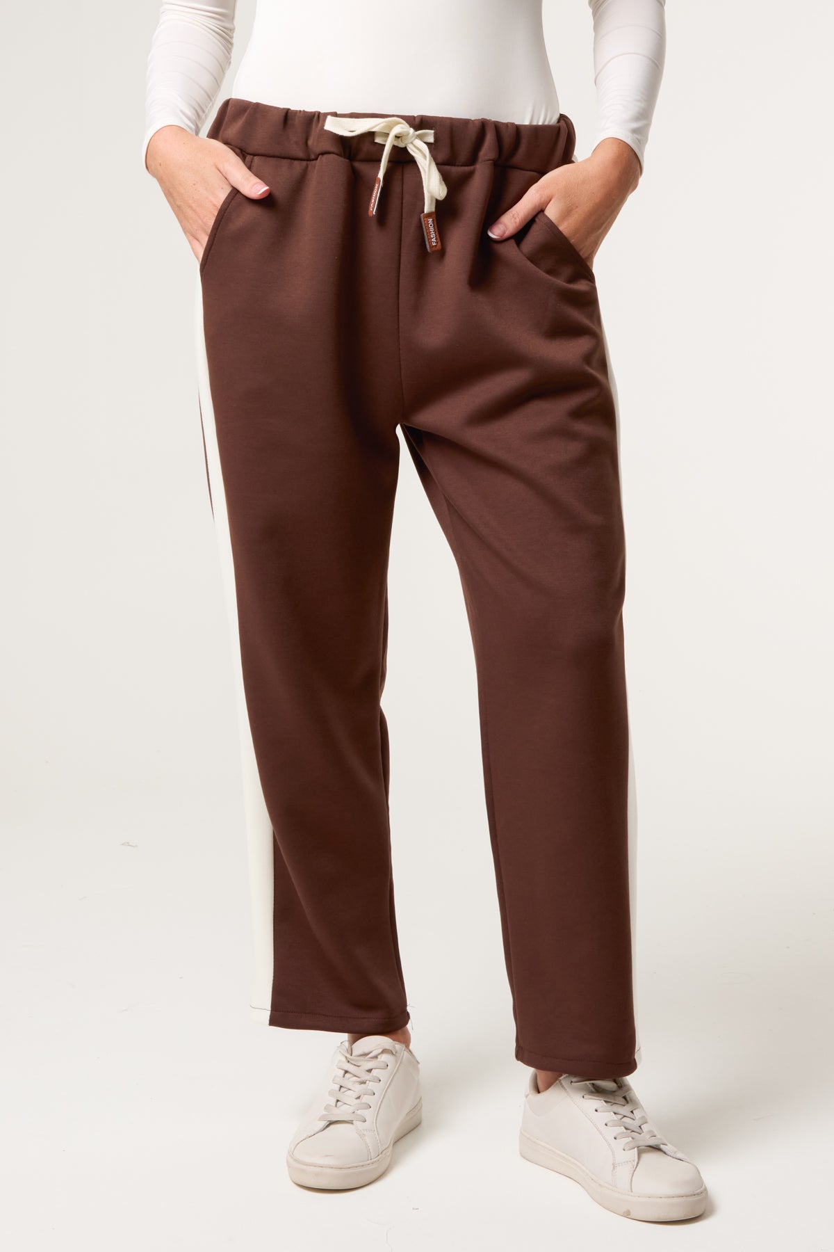 Side Stripe Drawstring Sweat Trousers